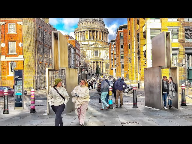 London Walking Tour | Walking Around Most Visited Landmarks in London City - St. Paul's Cathedral