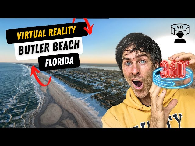 🌐INTERACTIVE Virtual Reality Tour of Butler Beach, Florida in Immersive 360