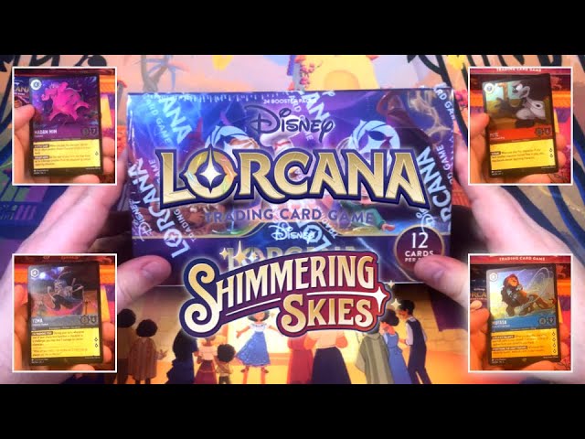 Disney Lorcana "Shimmering Skies" Booster Box Opening #2 NO COMMENTARY