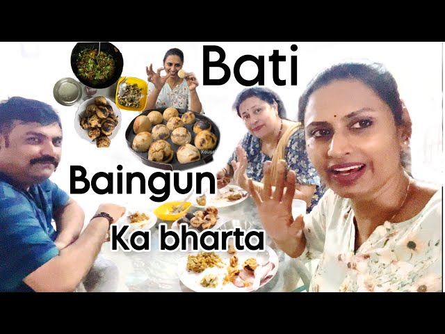 Bati with Baingan Ka Bharta at Monika’s Place | Authentic North Indian Dish | Kousalya