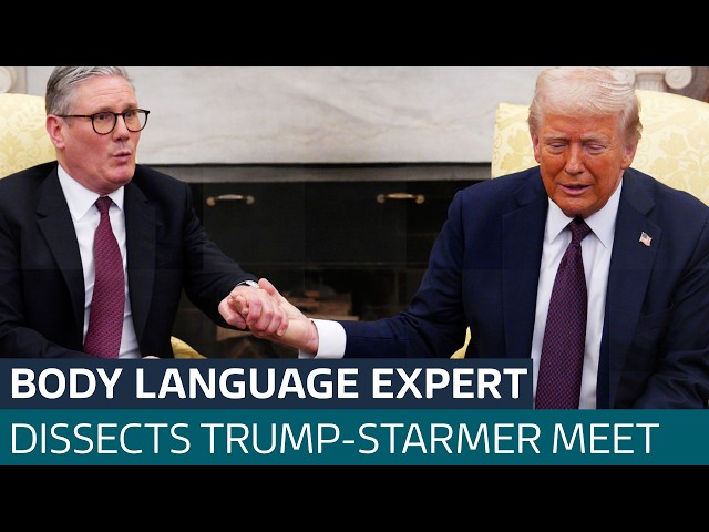 The 'schoolboy' vs the 'silverback': Body language expert dissects Starmer-Trump meeting | ITV News