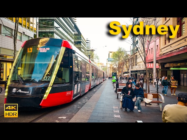 Sydney Australia Walking Tour - Town Hall to Central Station | 4K HDR