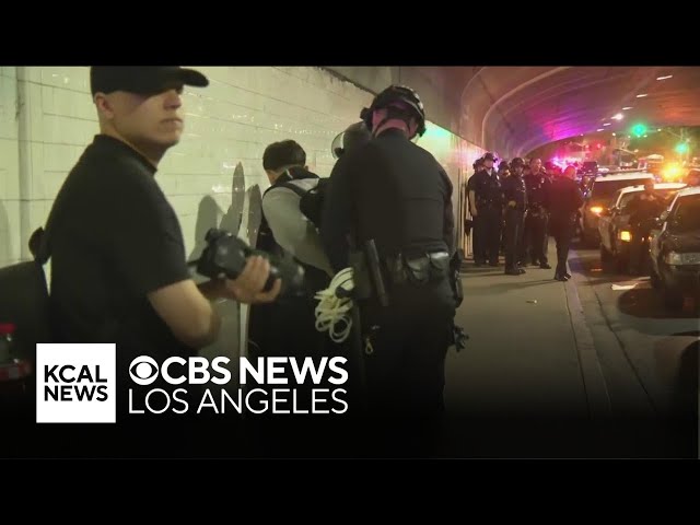 Demonstrators arrested hours after LAPD breaks up "Day Without Immigrants" protest