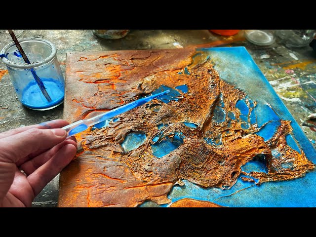 Unveil Spectacular Textures in Your Art: An Artist's Tutorial with a Surprising Twist!  Abstract ART