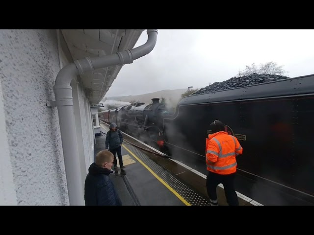 Steam train at Crianlarich in Scotland on 2022/10/30 at 1236 in VR180