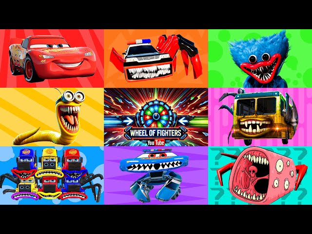 EPIC MONSTER BATTLE ⚔️ Police Head Eater , Snake Minions Eater , Train Eater Charles , McQueen !!!