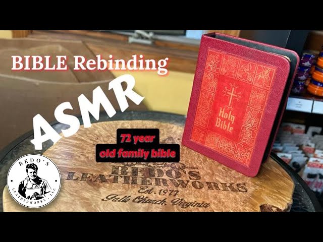 ASMR - 72 Year Old Bible Deconstructing & Rebinding