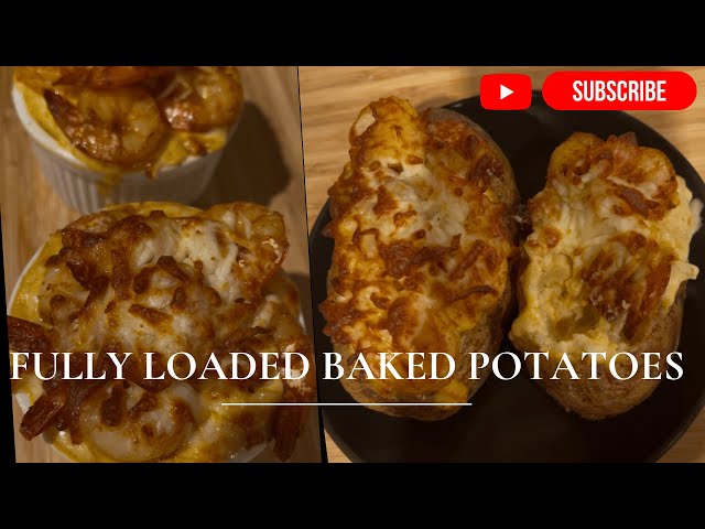 THE ONLY BEST WAY TO COOK YOUR POTATOES | FULLY LOADED STUFFED POTATOES WITH SHRIMPS