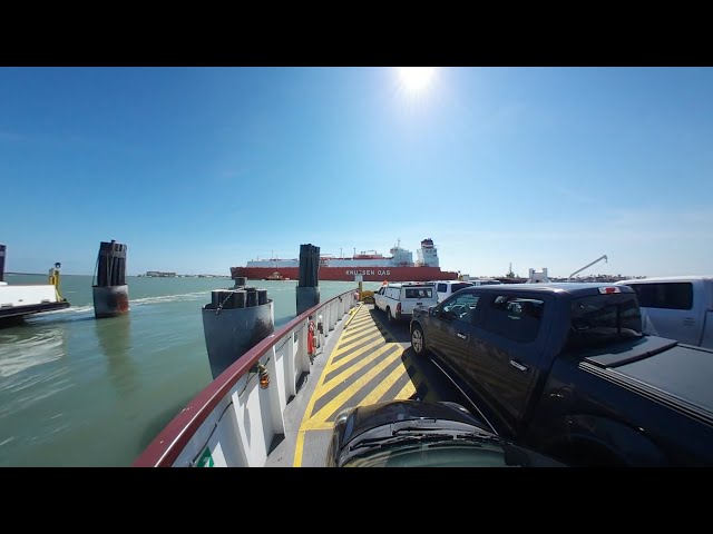 360 - Riding the Port Aransas Ferry - Roberts Point Park and Marina - Texas