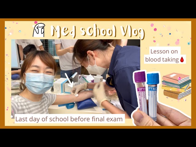 REALITY of a med student👩🏻‍💻丨1st blood taking in clinical skills🩸丨Stressful exam period📚 (ENG)