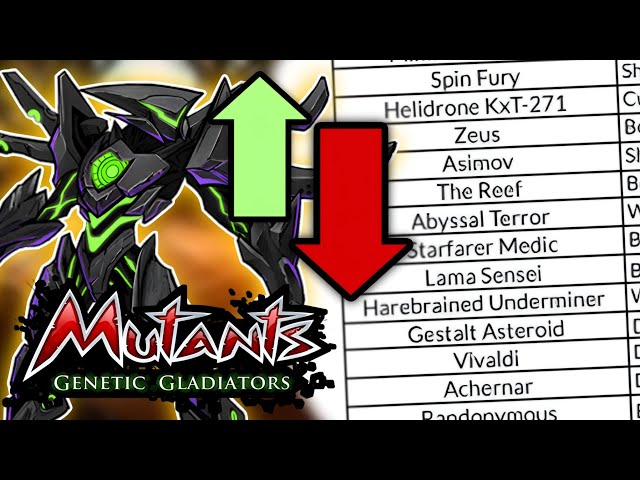 CAMBIOS ANUNCIADOS PARA el PRÓXIMO CAMBIO de BALANCE 🔥 | Mutants Genetic Gladiators