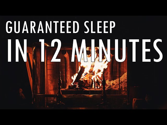 GUARANTEED SLEEP Burning Fireplace - Birchwood Crackling Fire Sounds (NO ADS AND MUSIC) IN 12 MINS