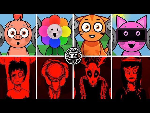 New Abgerny Incredibox Normal Versions VS Horror Versions (Sprunki) 360° VR