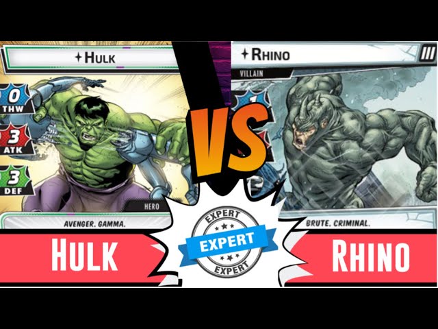 Marvel Champions | Hulk | Vs Expert Rhino | True Solo | Aggression | Deck Testing | Expert