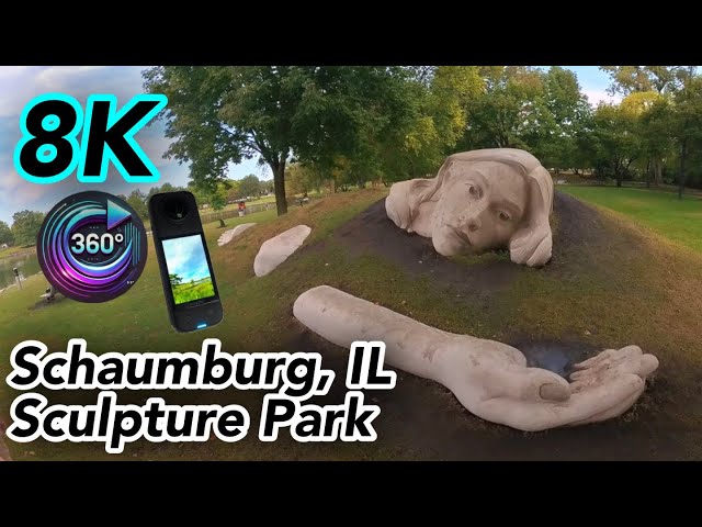 Insta 360 X4 Virtual Tour Of Sculpture Park, Located in Schaumburg, Illinois. 360° Viewing