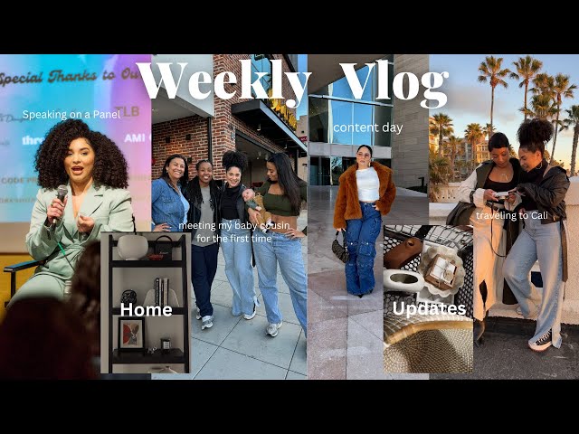 WEEKLY VLOG: Black Beauty Effect Panel | a week in Cali | Home Decor Updates + BTS shooting content