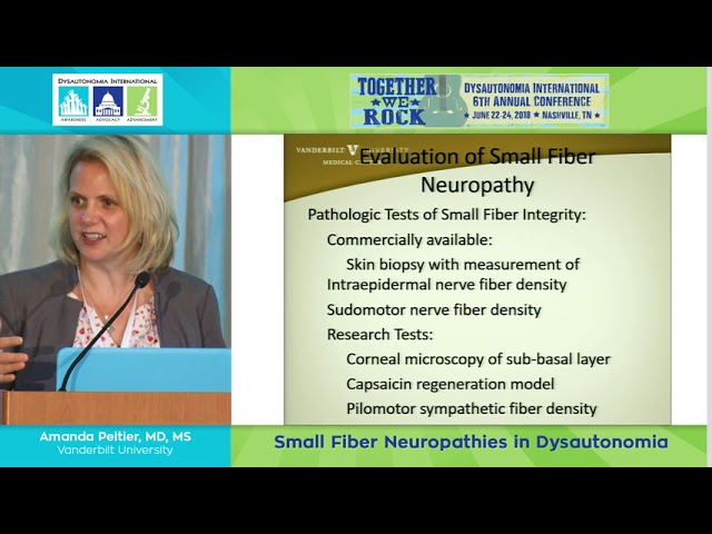 Small Fiber Neuropathies in Dysautonomia - Dr. Amanda Peltier