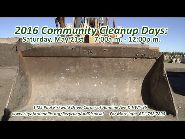 Arden Hills Cleanup Days 2016 Promo