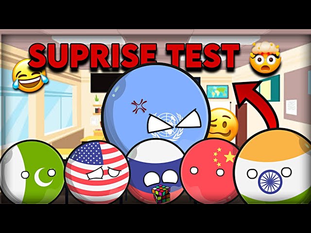 Suprise Test 🤯 Be Like [Funny💯] || India Cheating 😵‍💫 || Countryballs In School 💥 || Crazy Mapping