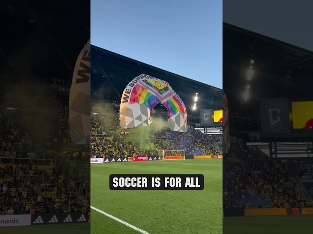 And that’s the way we like it 🌈 #crew96 #soccer #mlssoccer #tifo