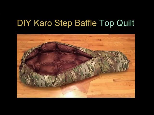 DIY down top quilt - Karo Step Baffle DIY MYOG