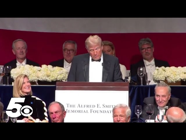 Trump jokes at charity dinner in New York