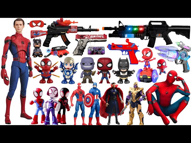 Marvel's Spider-Man series Unboxing, Spider-Man action dolls, glowing Spider-Man electric toy gun