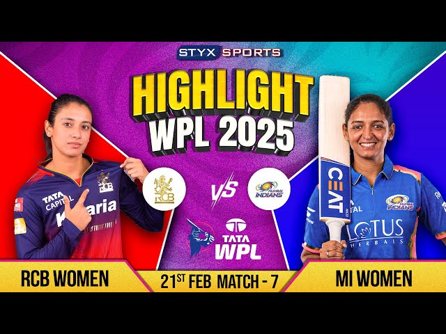 WPL 2025 | RCB Women vs MI Women | Match 7 Highlights | Thrilling Last-Over Finish