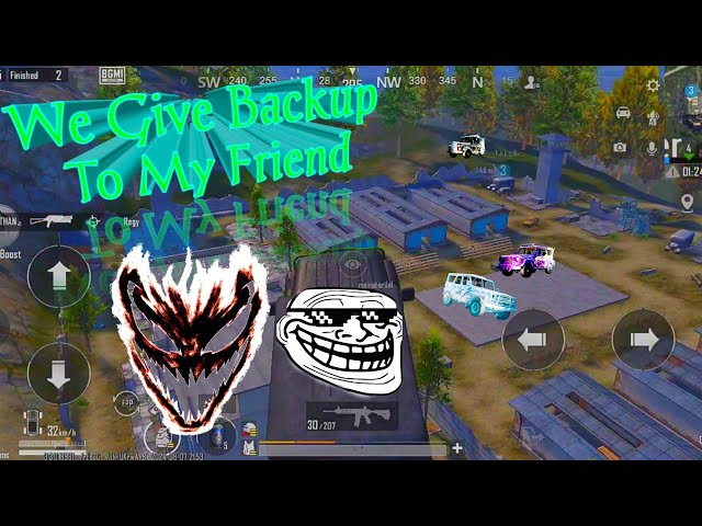 Shocking Entry With Flying Car For Giving Back Up To My Friend BATTLEGROUND GAMEPLAY | BGMI |