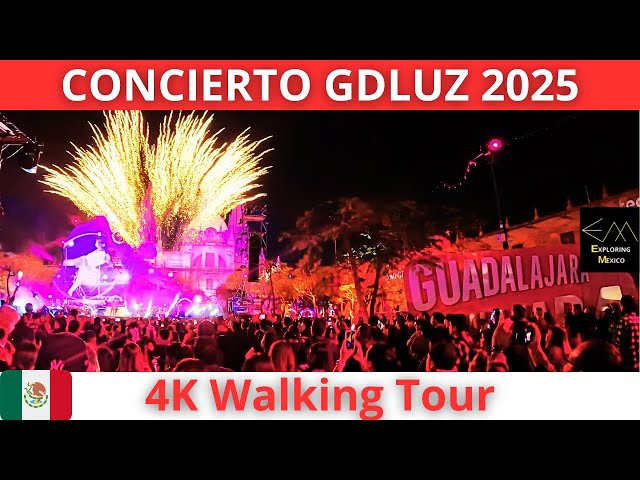 GUADALAJARA Concierto Festival GDLuz 2025 4K Walking Tour | Jalisco 🇲🇽