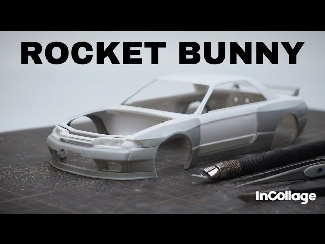 HOW TO INSTALL WIDEBODY ROCKET BUNNY SKYLINE R32 GT-R. 1/24 PLASTIC MODEL CAR.