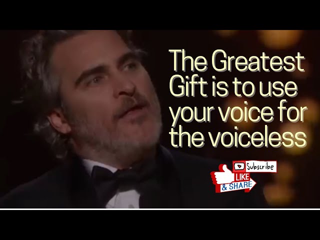 Joaquin Pheonix Oscar Award - Motivational Speech That broke the internet