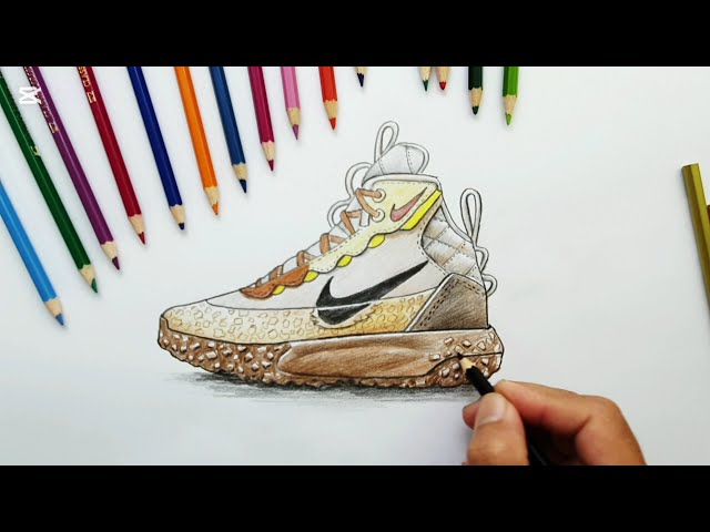 How To Draw Shoes By Coler Pencil