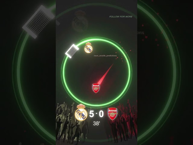 REAL MADRID vs ARSENAL🤯#footballmarbles #footballedit #neonarcade #arsenal #realmadrid