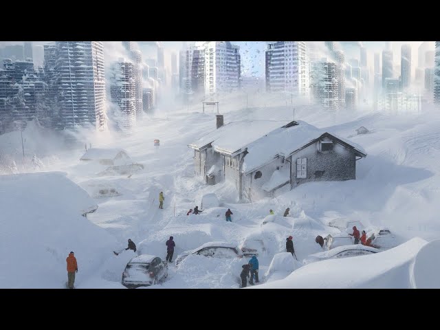 Chaos continues in Japan! Extreme blizzard leaves homes and cars buried under snow