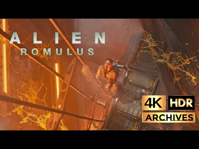 Alien: Romulus [ 4K - HDR ] Zero Gravity Acid Scene (2024)