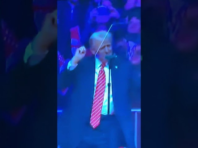 Trump does YMCA dance after presidential speech.