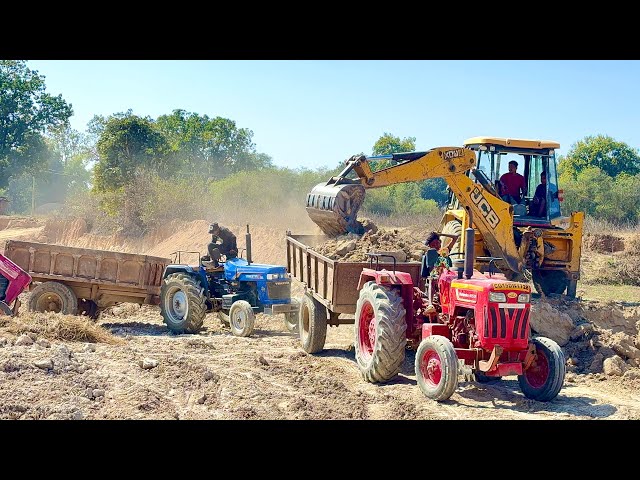 JCB 3DX and Mahindra Sawraj Messhie Tractor Loading mod ll JCB Wala video 7.38