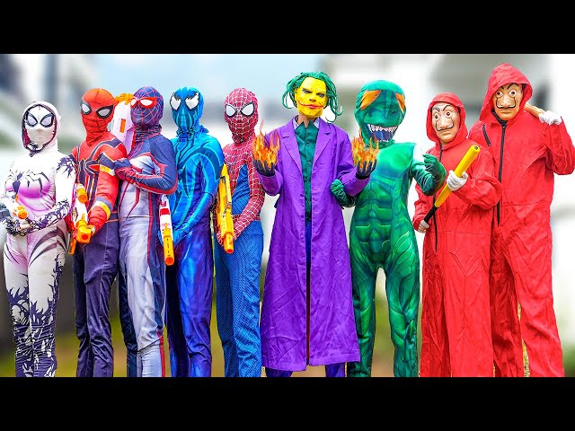 TEAM SPIDER-MAN vs BAD GUY TEAM | MANSION BATTLE ( Fighting Bad Guy ) - TeamSpider TV