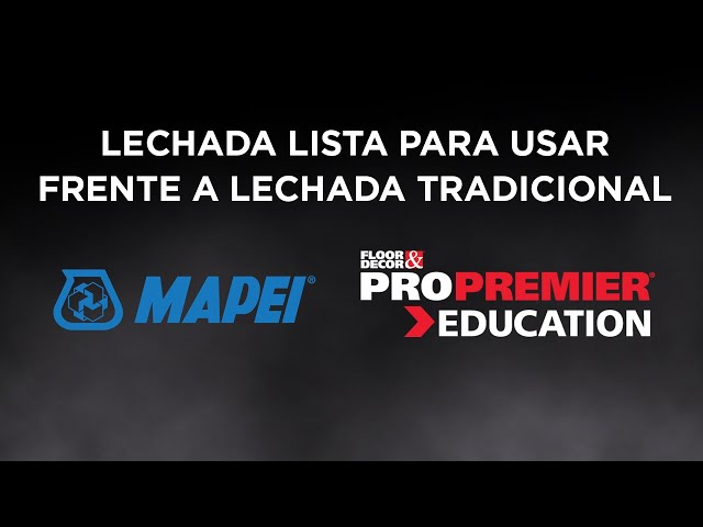 Mapei - Lechada lista para usar frente a lechada tradicional