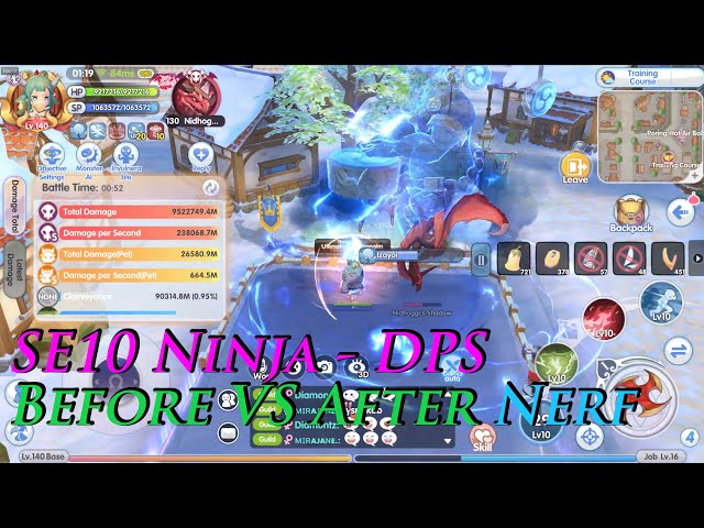 SE10 Ninja DPS Before and After Nerf | rox | Ragnarok X: Next Generation