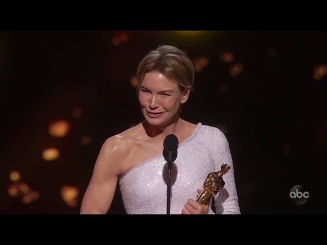 Oscars Moment Renée Zellweger wins Best Actress for her work in Judy