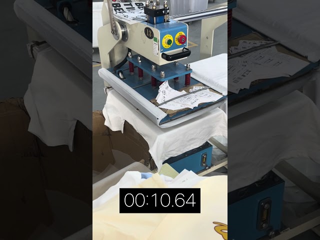 How many seconds does it take to print a T-shirt?