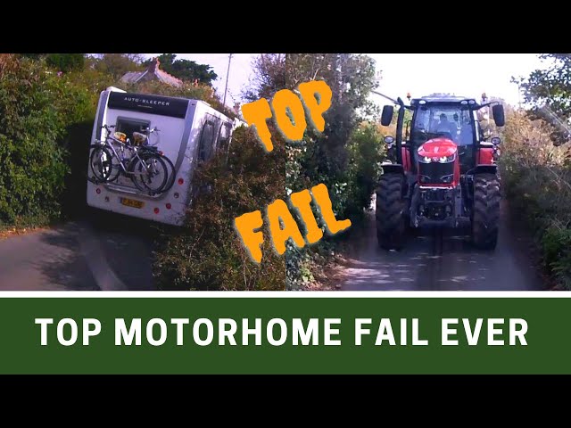 Poshcats TOP FAIL EVER in a MOTORHOME | Motorhome vs Tractor | Narrow Roads in Cornwall | EP297