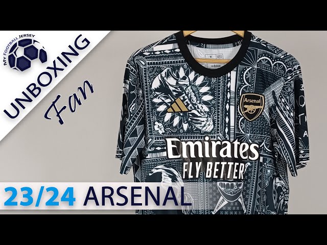 Arsenal Pre-Match Jersey for Ian Wright 23/24 (Minejerseys) Fan Version Unboxing Review