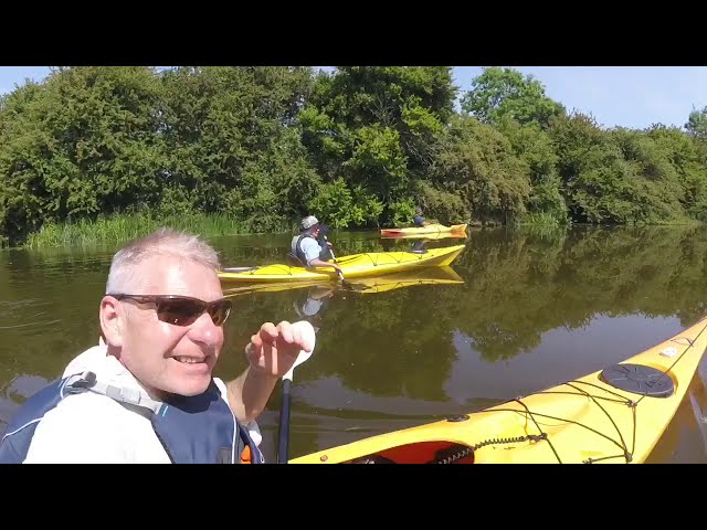 Dan, Stevie and Ken Kayaking on The Kings Sedgemoor Drain