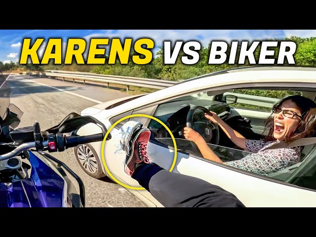 KAREN GETS INSTANT KARMA |  EPIC & CRAZY MOTORCYCLE MOMENTS 2024 #30