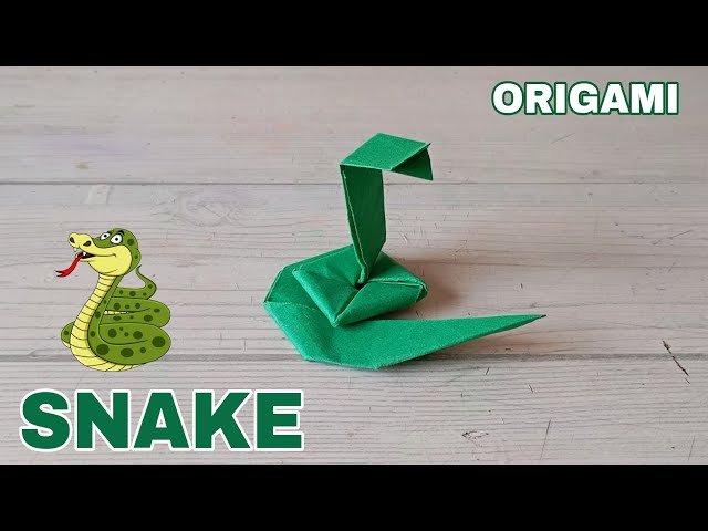 DIY PAPER SNAKE ORIGAMI| HOW TO MAKE WILD ANIMAL SNAKE PAPERCRAFT TUTORIAL FOLDING| EASY ORIGAMI