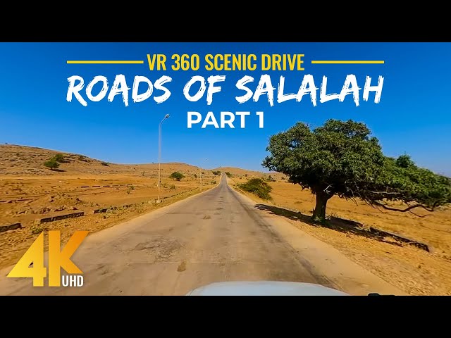 4K Exploring Backcountry Roads & Deserted Landscapes of Salalah - 360° VR Virtual Drive Video - #1