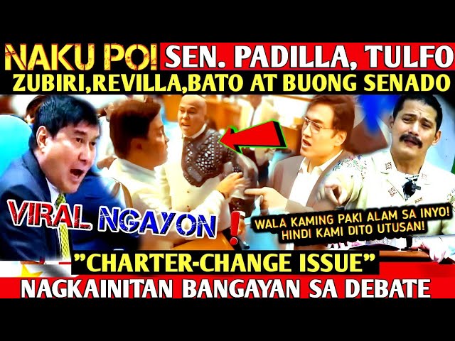 Naku po!Padilla,Tulfo,Zubiri,Revilla nagkagulo muntik magsapakan!Charter-change pinagtalunan!